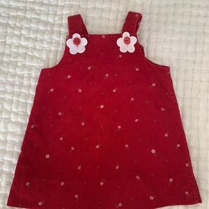 Florence Eiseman Red corduroy jumper dress